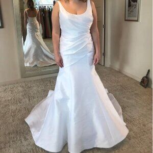 Sareh Nouri Salma Wedding Dress – Silk Trumpet Gown, NWT, $4750 MSRP